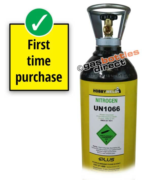 Hobbyweld Nitrogen Plus Gas New Full Cylinder